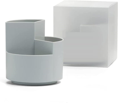 360 degree rotating multi-functional pen holder with 3 separate layer for office desk organiser (Grey) V178-84787