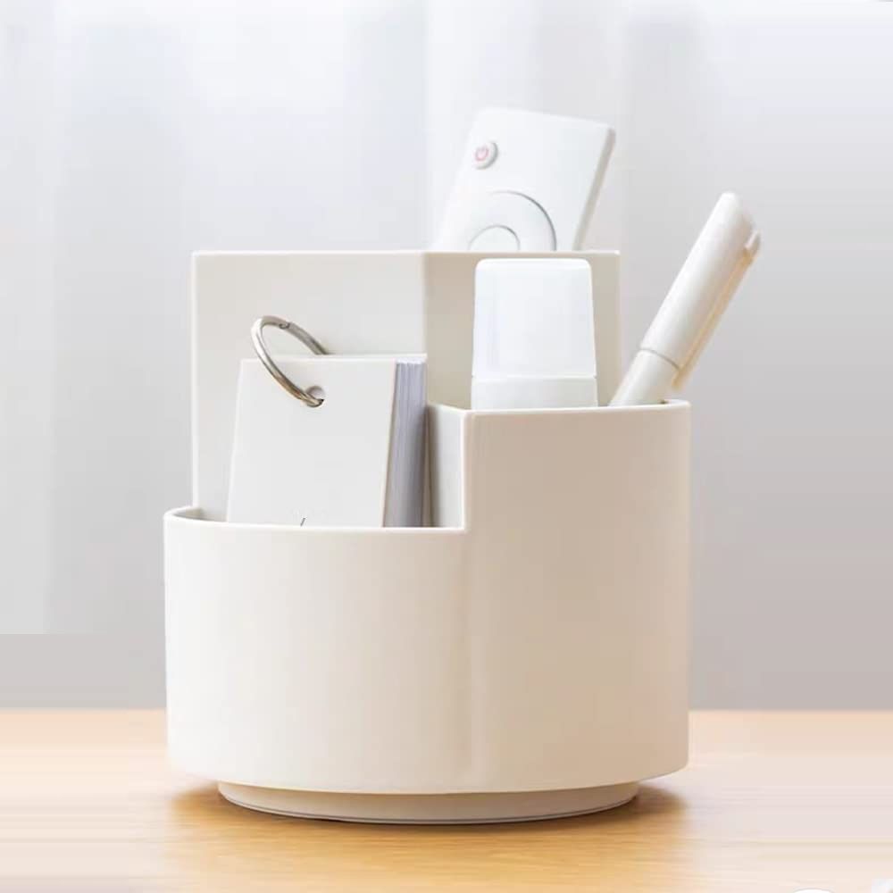 360 degree rotating multi-functional pen holder with 3 separate layer for office desk organiser (Grey) V178-84787