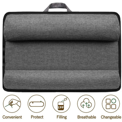 Portable Laptop Desk with Device Ledge, Mouse Pad and Phone Holder for Home Office (Black, 43cm) V178-84810