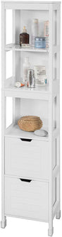 Freestanding Tall Cabinet with Standing Shelves and Drawers V178-84850