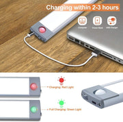 54 LED Rechargeable Under Cabinet Night Lighting for Kitchen and Bedroom (Silver and Yellow Light) V178-84852