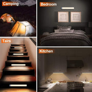 54 LED Rechargeable Under Cabinet Night Lighting for Kitchen and Bedroom (Silver and Yellow Light) V178-84852