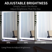 Large Hollywood Makeup Mirror 3 Modes Lighted and Smart Touch Control (92 x 68 cm) V178-84958