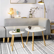 Set of 2 White Side Nesting Tables V178-84959