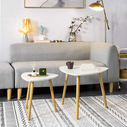 Set of 2 White Side Nesting Tables V178-84959