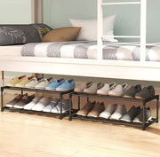 4-Tier Stainless Steel Shoe Rack Storage Organizer to Hold up to 20 Pairs of Shoes (80cm, Black) V178-84995
