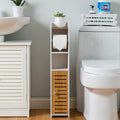 Toilet Paper Roll Holder for Bathroom with roller (Bamboo, 76cm) V178-85149