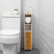 Toilet Paper Roll Holder for Bathroom with roller (Bamboo, 76cm) V178-85149