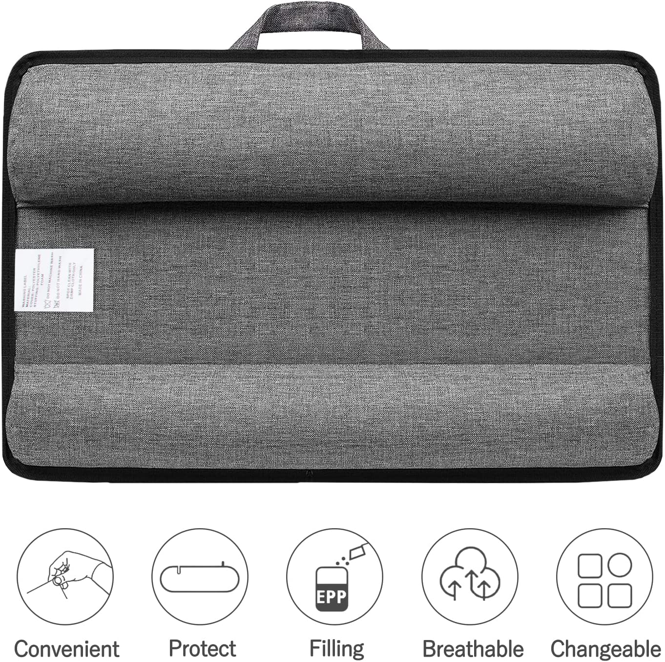 Portable Laptop Desk with Device Ledge, Mouse Pad and Phone Holder for Home Office (Silver, 40cm) V178-85361