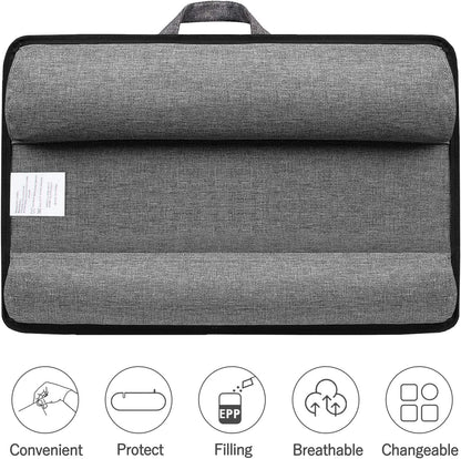 Portable Laptop Desk with Device Ledge, Mouse Pad and Phone Holder for Home Office (Silver, 40cm) V178-85361