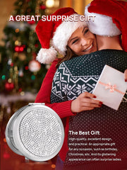 Mini Small Diamond 1X/2X Magnifying Round Metal Pocket Makeup Mirror (Silver) V178-85392