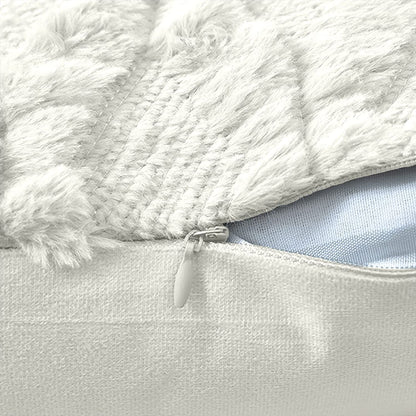 2 Pack Decorative Boho Throw Pillow Covers 45 x 45 cm (White) V178-87378