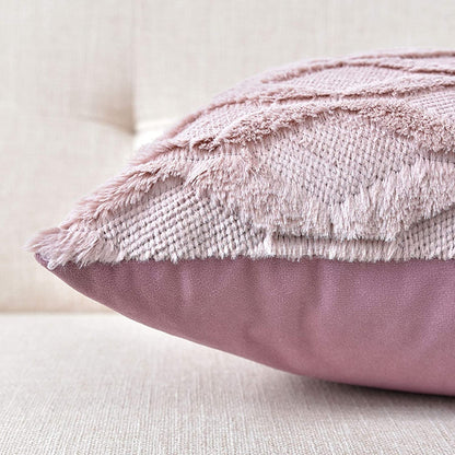 2 Pack Decorative Boho Throw Pillow Covers 45 x 45 cm (Pink) V178-87385