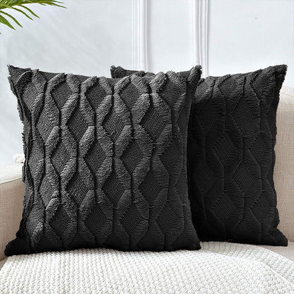 2 Pack Decorative Boho Throw Pillow Covers 45 x 45 cm (Black) V178-87439