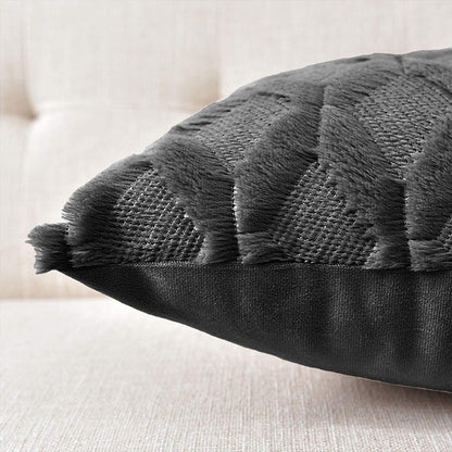 2 Pack Decorative Boho Throw Pillow Covers 45 x 45 cm (Black) V178-87439