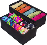 4 Pack Foldable Drawer Dividers Storage Boxes (Black) V178-87446