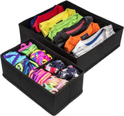 4 Pack Foldable Drawer Dividers Storage Boxes (Black) V178-87446
