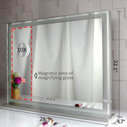 Hollywood LED Makeup Mirror with Smart Touch Control and 3 Colors Dimmable Light (72 x 56 cm) V178-89999