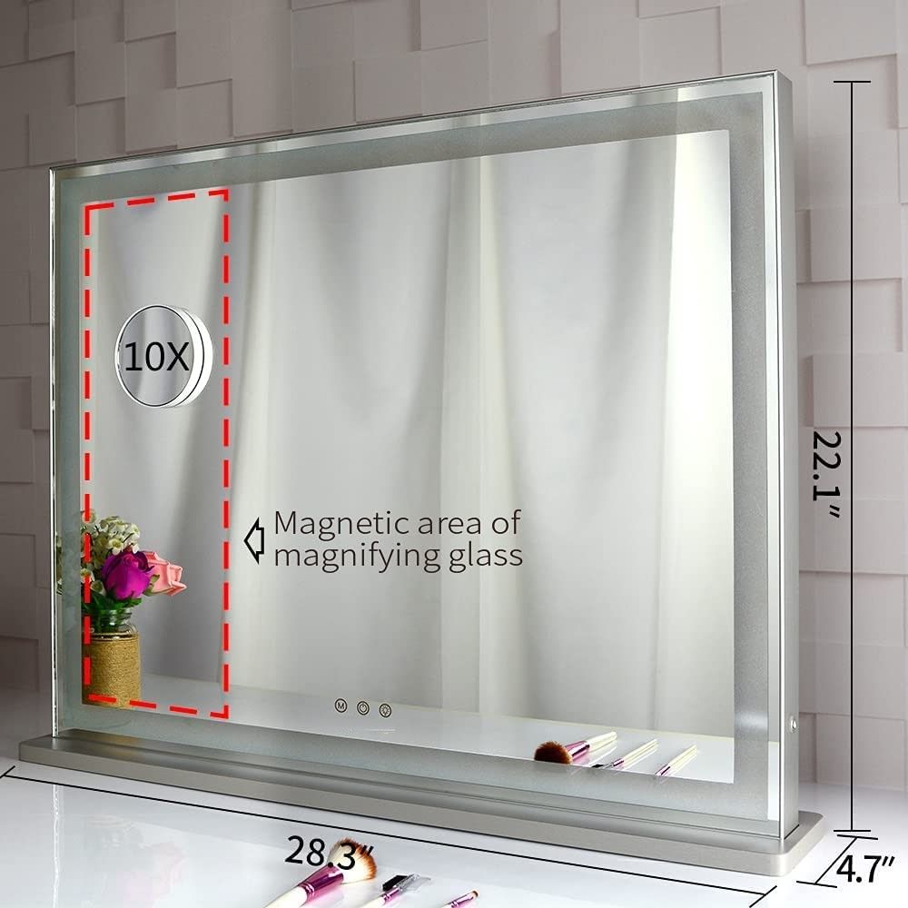 Hollywood LED Makeup Mirror with Smart Touch Control and 3 Colors Dimmable Light (72 x 56 cm) V178-89999