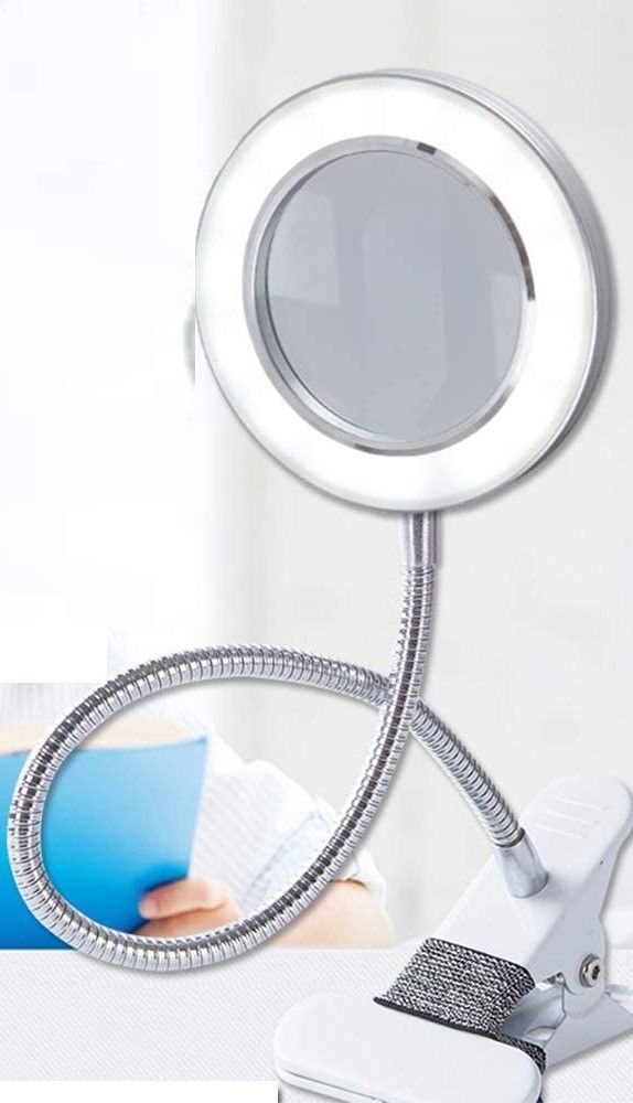 Lighting LED 8X Magnifying Lamp with Metal Clamp 360&deg; Flexible Gooseneck and USB Plug Design for Tattoo, V178-91983