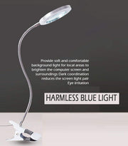 Lighting LED 8X Magnifying Lamp with Metal Clamp 360&deg; Flexible Gooseneck and USB Plug Design for Tattoo, V178-91983