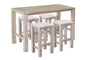 Sturdy bar table and bar stools (WHITE) V179-10621