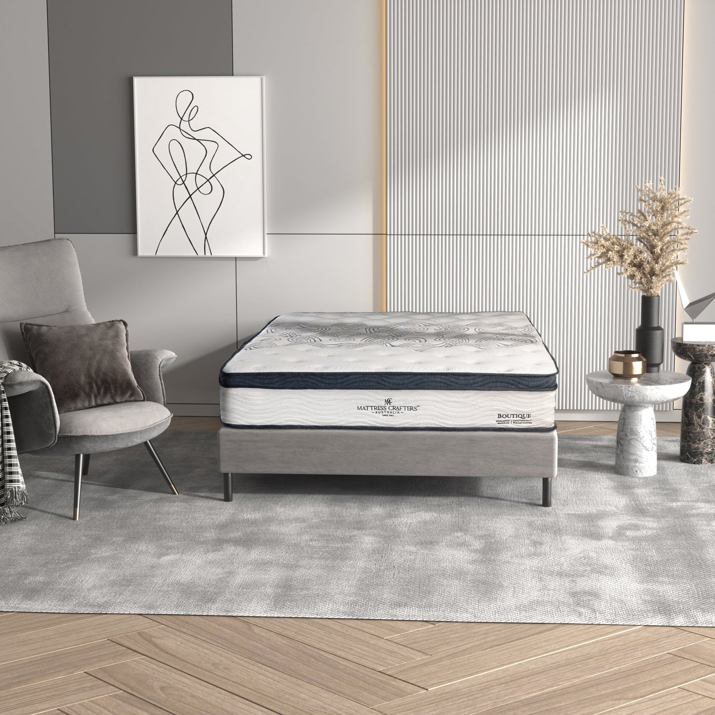Boutique Queen Mattress 7 zone Pocket Spring Memory Foam V184-11371