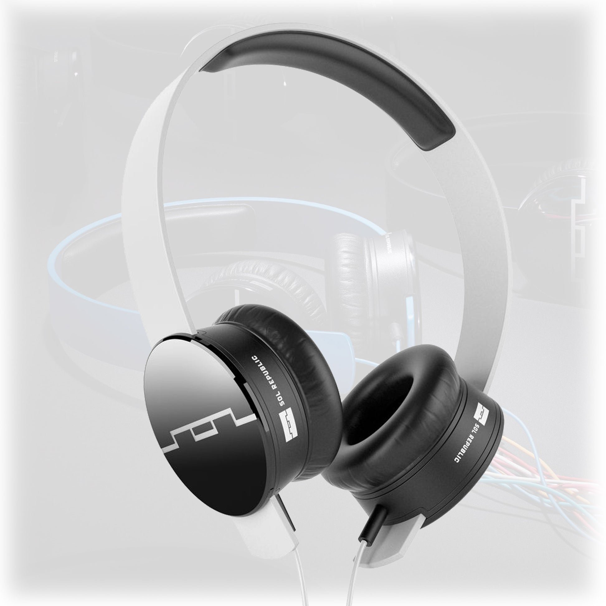 SOL Republic Tracks White On-Ear Headphones Wired SOL Sound Engine V185-1211-02
