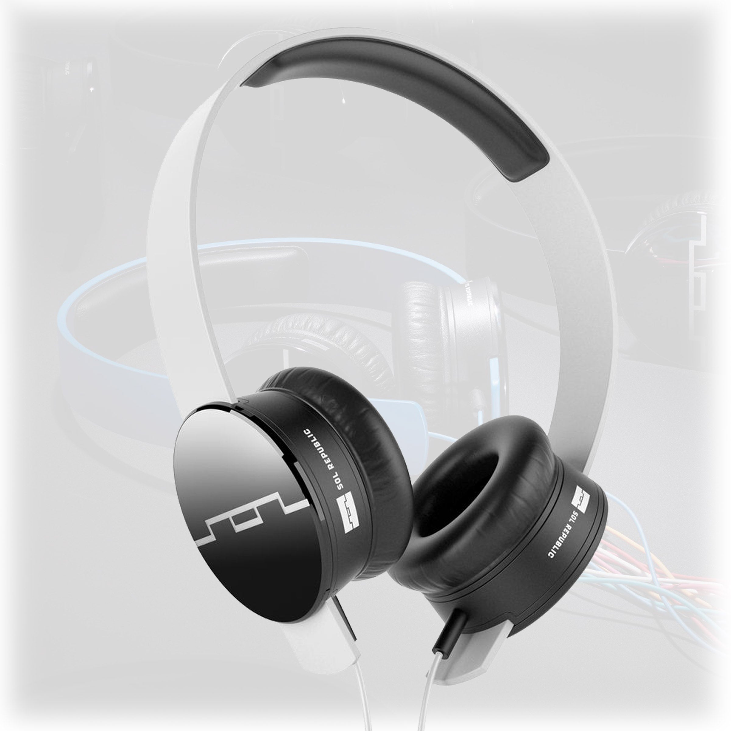 SOL Republic Tracks White On-Ear Headphones Wired SOL Sound Engine V185-1211-02