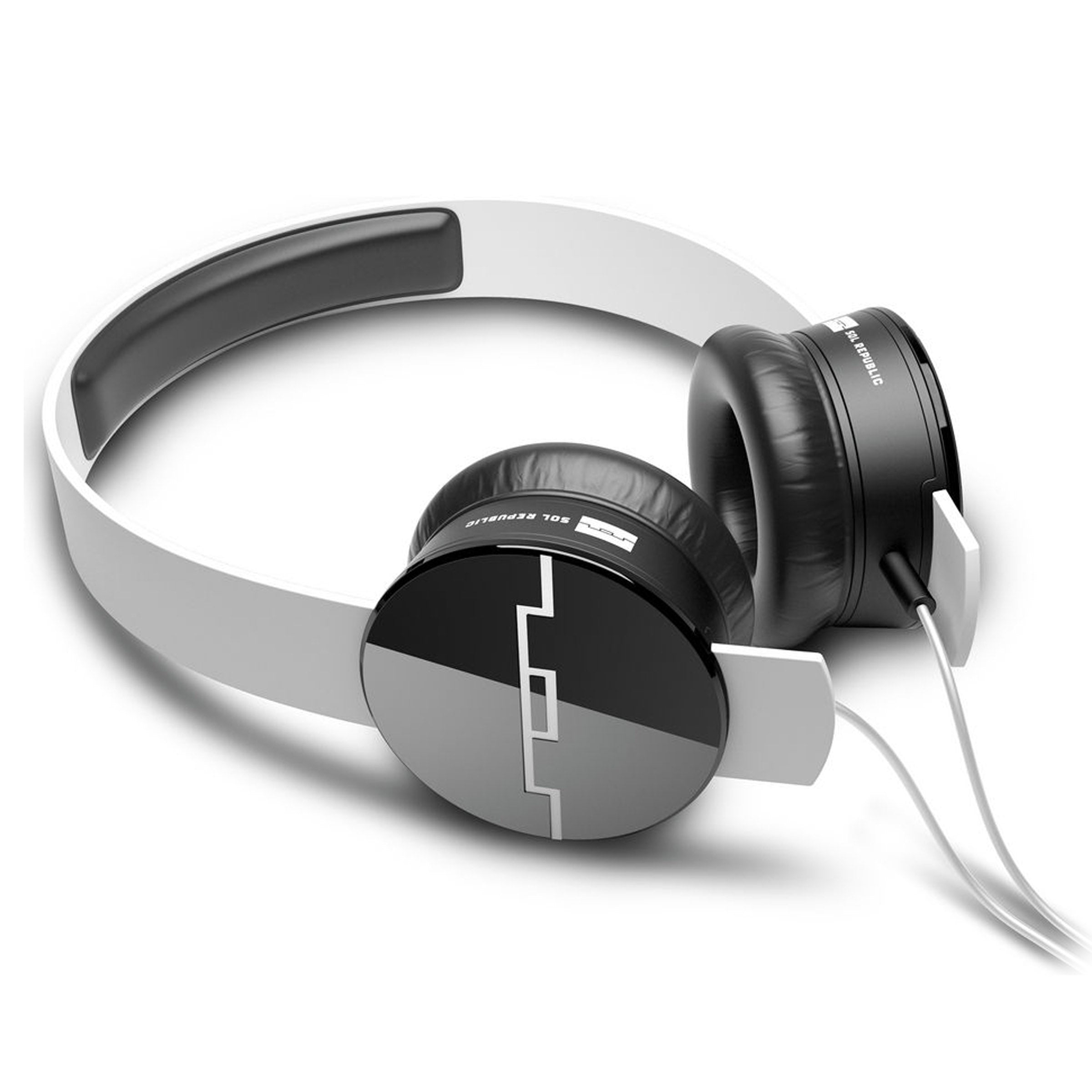 SOL Republic Tracks White On-Ear Headphones Wired SOL Sound Engine V185-1211-02