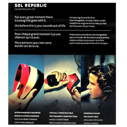 SOL Republic Tracks HD High Def V10 Headphones On Ear Wired Black V185-124101BLK