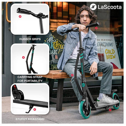 Lascoota Pulse Kick Push Commuter Scooter Teen Adult Aqua V185-252AQUA