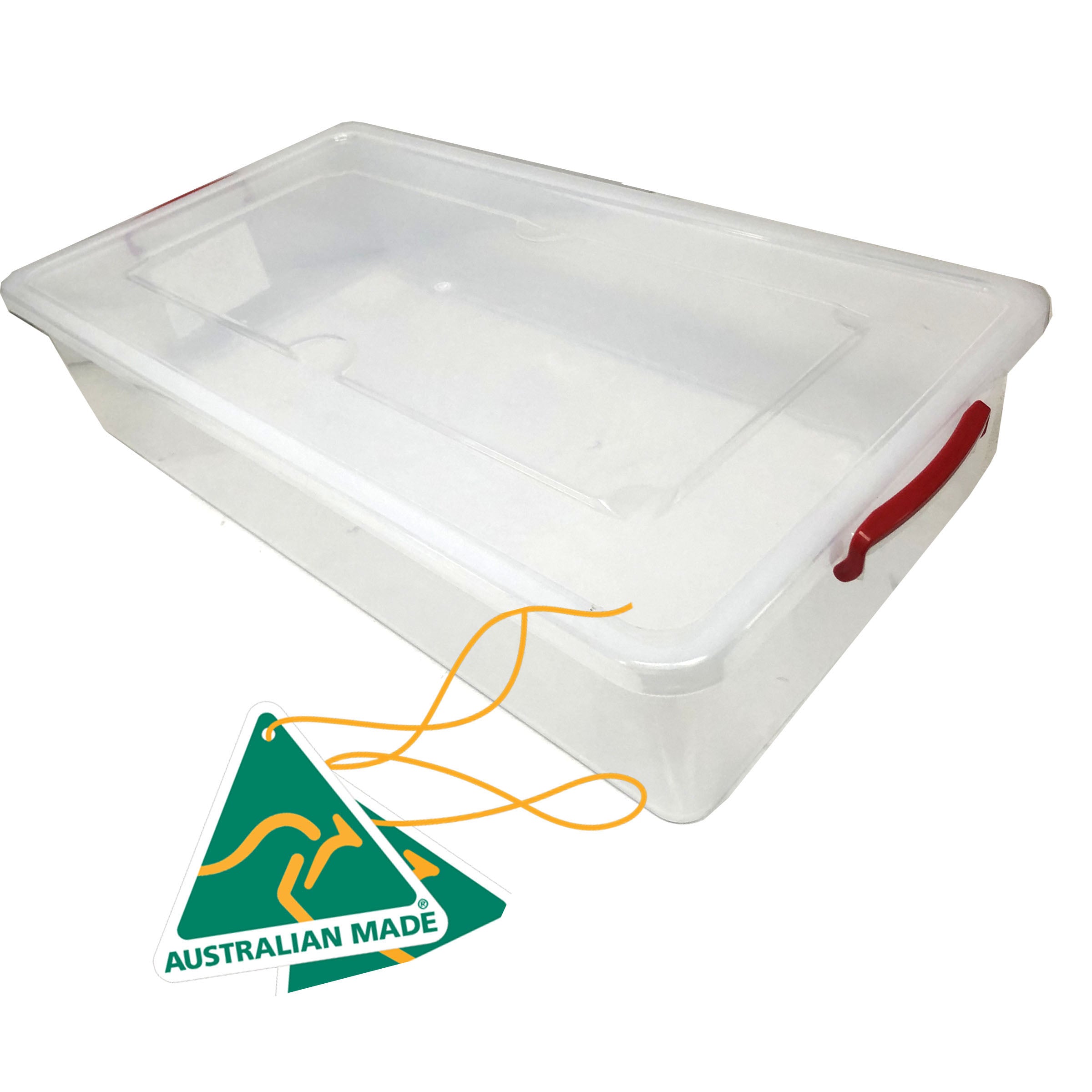 3x 35L Australian Made Premium Underbed Plastic Storage Tub Under Bed Box Large V185-3XUB35