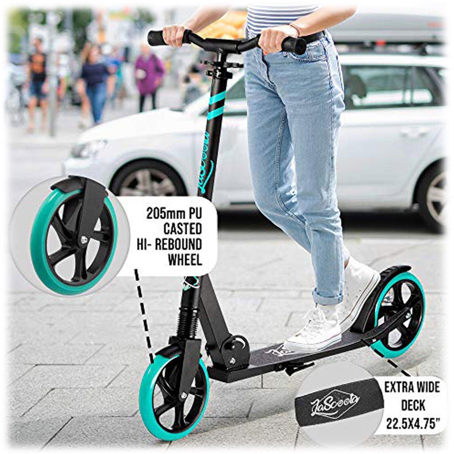 Lascoota Pulse Kick Push Commuter Scooter Teen Adult Plum V185-695844PLUM