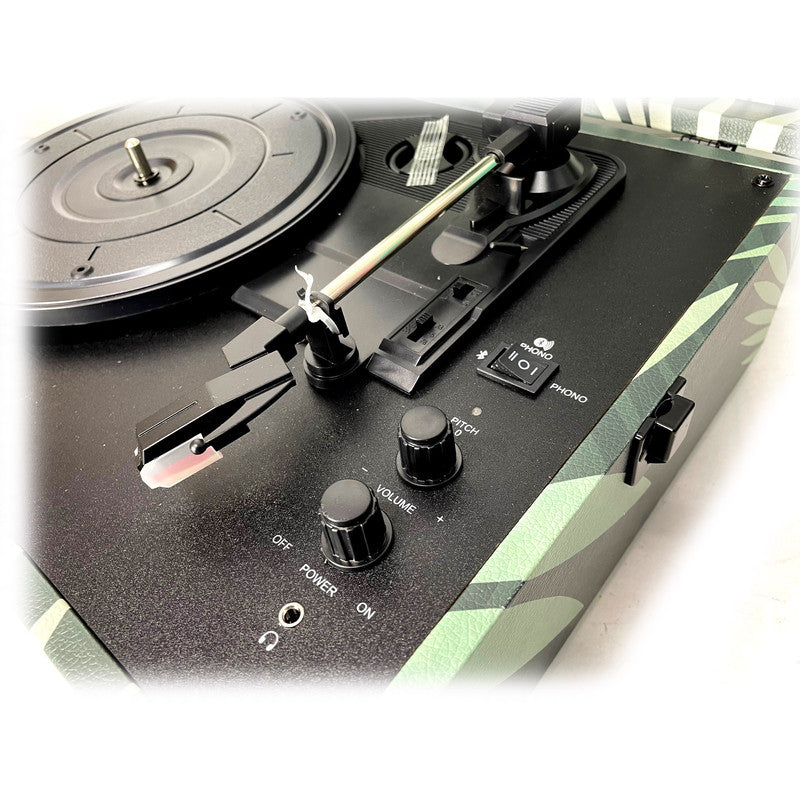 Crosley Voyager Turntable Record Player 3 Speed Bluetooth Tropical Fern Green V185-8017BO