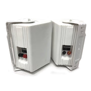 New Audioline Indoor Outdoor Speaker Pair 3-Way 4"" Bookshelf Wall / Ceiling Mount V185-AL40D