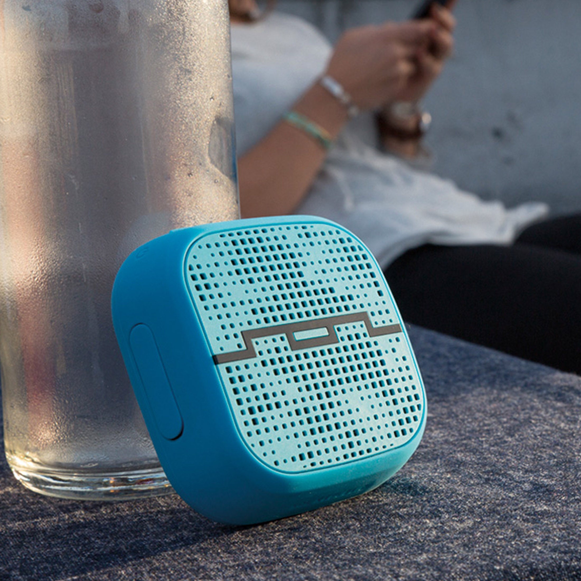 SOL Republic 9cm Punk Portable Bike Pocket Shower Bluetooth Speaker/Aux Blue V185-BLU151036