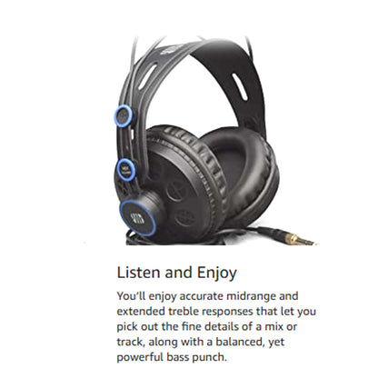 Presonus HD7 Monitor Studio Wired Headphones with Bonus Broadcast Pack V185-BROADCAST