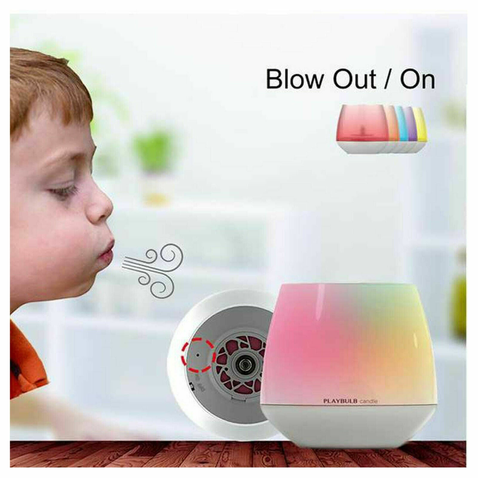 Twin Pack MIPOW PlayBulb LED Flameless Candle Night Light App Control Wedding Party V185-BTL300WT2