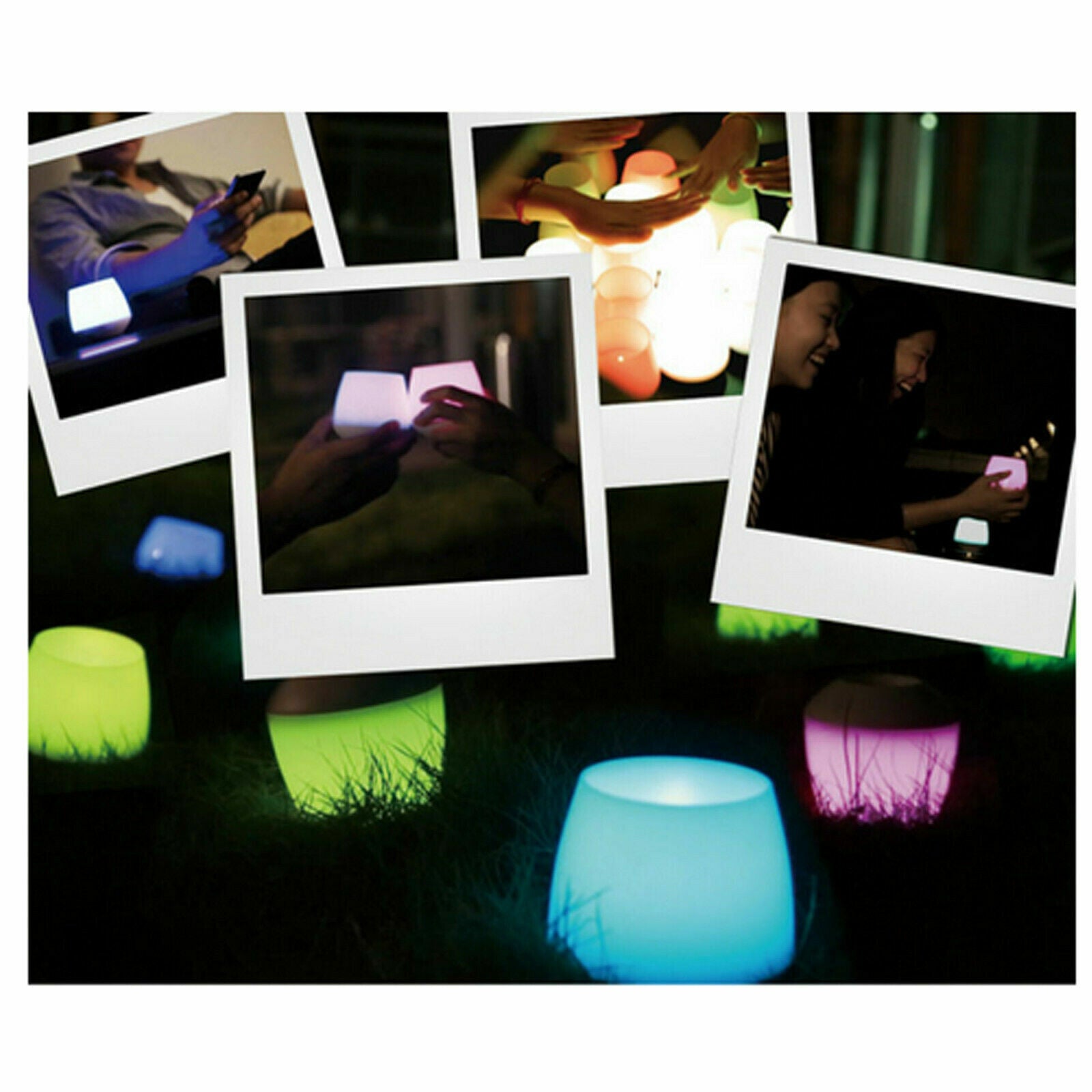 Twin Pack MIPOW PlayBulb LED Flameless Candle Night Light App Control Wedding Party V185-BTL300WT2