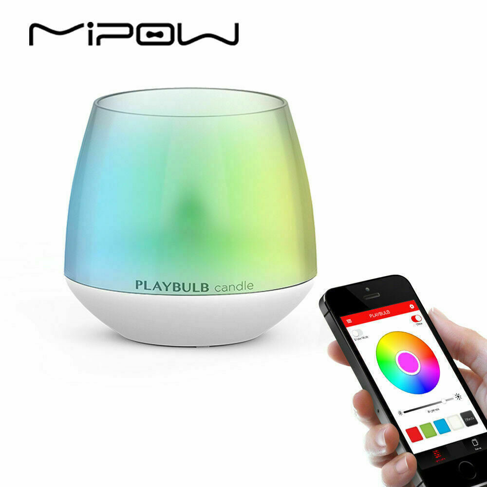 Twin Pack MIPOW PlayBulb LED Flameless Candle Night Light App Control Wedding Party V185-BTL300WT2