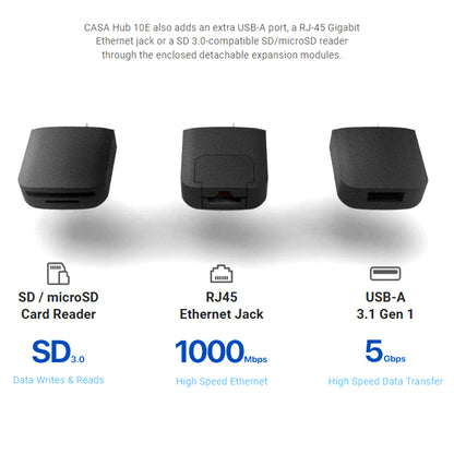 Adam Elements CASA HUB 10E SUPER DOCK USB-C TB3 8K HDMI Macbook Laptop V185-CASA10EGREY