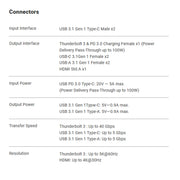 Adam Elements CASA HUB 10E SUPER DOCK USB-C TB3 8K HDMI Macbook Laptop V185-CASA10EGREY