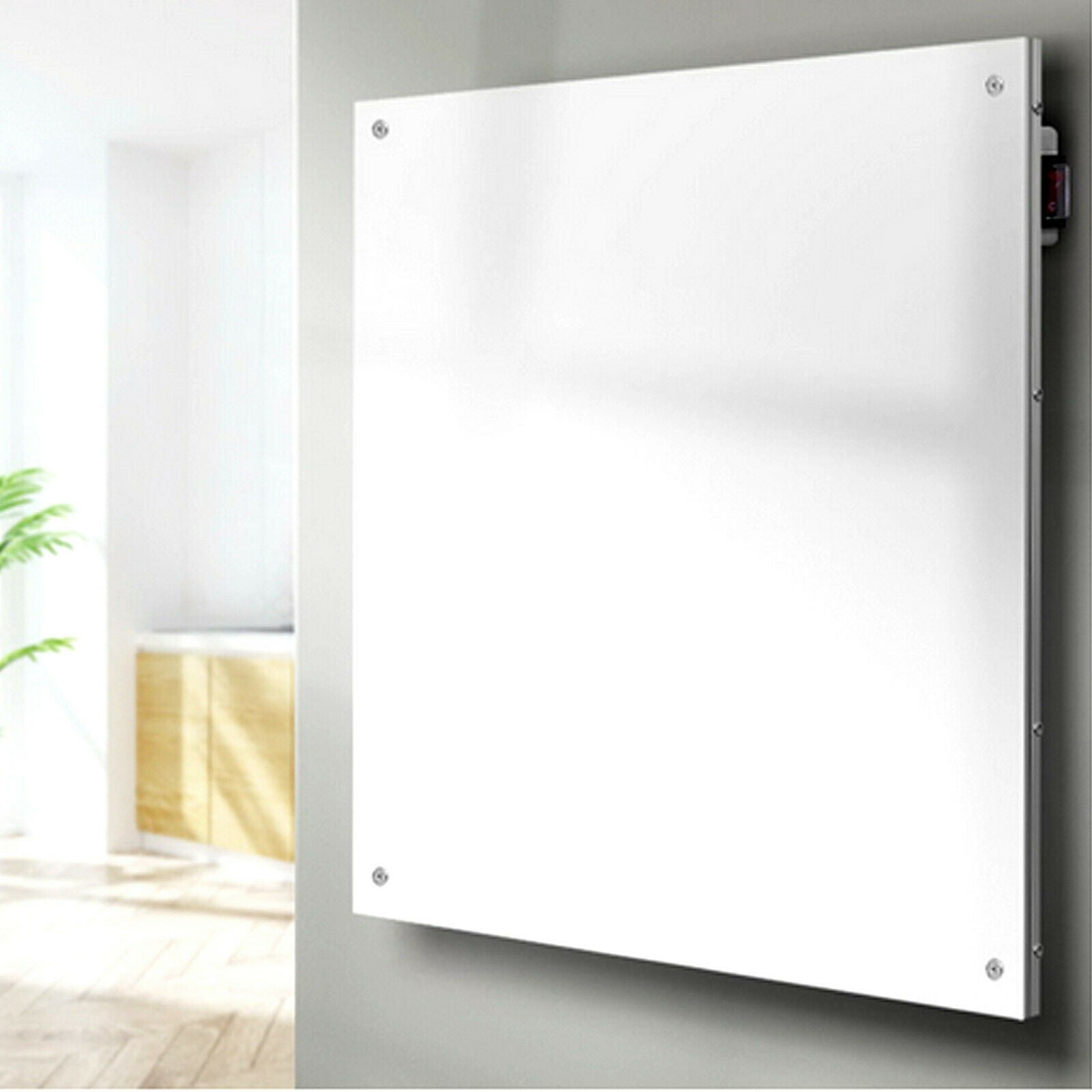 Slimline Electric Infrared Eco Panel Heater Floor/ Wall Mount White Metal 600w V185-CH03WHITE