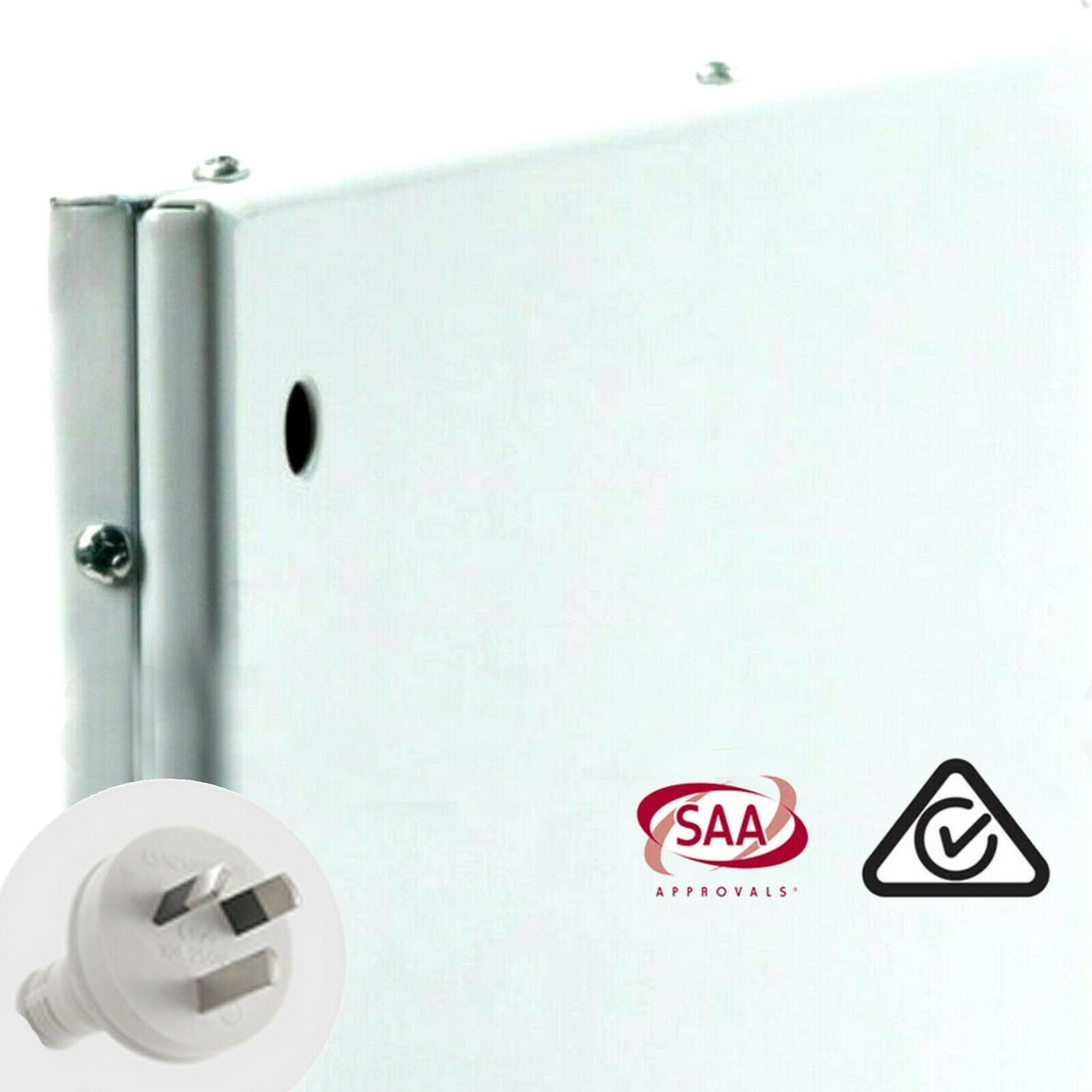 Slimline Electric Infrared Eco Panel Heater Floor/ Wall Mount White Metal 600w V185-CH03WHITE