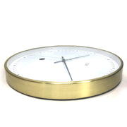 Toki Metta Brushed Gold Silent Sweep Second Wall Clock Date 40cm V185-CK10009