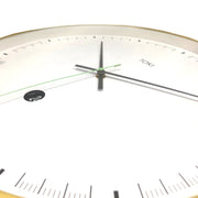 Toki Metta Brushed Gold Silent Sweep Second Wall Clock Date 40cm V185-CK10009