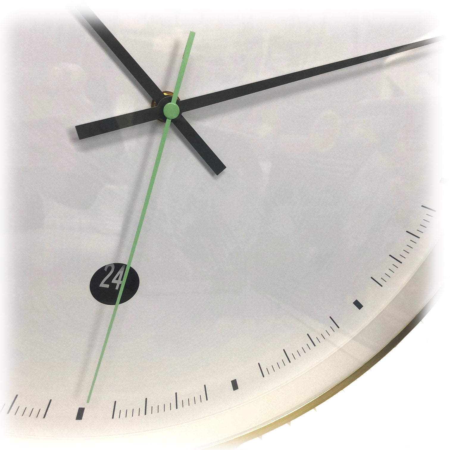 Toki Metta Brushed Gold Silent Sweep Second Wall Clock Date 40cm V185-CK10009