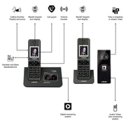 VTech 15951 Twin DECT 6.0 Cordless Home Phone w Video Doorbell Answering Machine V185-CLS15951