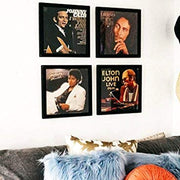 Crosley LP Vinyl Record Wall Display Wood Frame - Black V185-CR1006